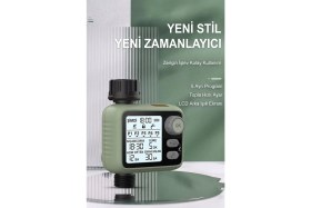 Resim Konk Tools Otomatik Bahçe Sulama Zamanlayıcısı - 5 Programlı LCD Ekranlı Akıllı Sulama Sistemi Ipx5 Su Geçirmez 