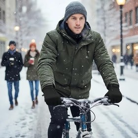 Resim Isıtmalı Eldivenler,3 Seviyeli Dokunmatik Ekran Uyumlu USB Şarjlı Kışlık Malzemeler,Erkek Elektrikli Eldiven - Kayak Snowboard Bisiklet Motosiklet Açık Hava Çalışma İnşaat Bahçe Yürüyüş 