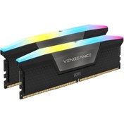 Resim Corsair CMH32GX5M2X7200C34 32 GB (2x16 GB) Vengeance RGB 7200 MHz CL34 DDR5 Siyah Dual Kit RAM Corsair