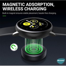 Resim Microsonic Samsung Galaxy Uyumlu Watch 7 40mm Manyetik Usb 2 Amper Şarj Kablosu 