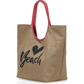 Resim Butigo Jut Beach Plj 4fx Pembe Kadın Plaj Çantası 000000000101697638 Pembe 