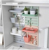 Resim Fastbuy Delikli Tahta Duvar Raf Kancaları Kendinden Yapışkanlı Depolama Rafı, A, S, Ev Dekorasyonu İçin Ideal 