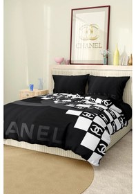 Resim Marka Nevresim Takımı Çift Kişilik Pamuklu Saten Kumaş 6 Parça 3d Dijital Baskı Duvet Cover Set Model No:39 Renkli 