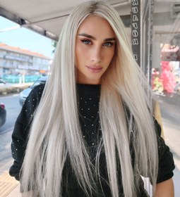 Resim GLAM ROSE BUZ SARIŞIN DANTEL PERUK ÜNİTESİ - TAM DANTEL 