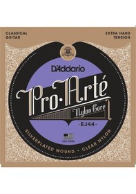 Resim D'addario Ej44 Pro-arte Klasik Gitar Tel Seti - Ekstra Sert Extra Hard Tansiyon Profesyonel Gümüş Kaplama Bakır Sargı, Maksimum Direnç Ve Güçlü Ses Çıkışı 