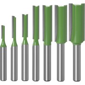 Resim Jelang Adet Düz Bit Tek Çift Flüt Ahşap Kesiciler Tungsten Caide Yönlendirici Bit Ağaç Işleme Aleti Seti 1/4ın (Yurt Dışından) 