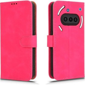 Resim Nothing Phone 3a İçin Destekli Pu Deri Cüzdan Yan Tokalı Kartlık Tutucu Flip Kılıf 