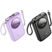 Resim toyigoo HOCO Q19 Lucky 10000mAh 30W Dijital Göstergeli Kablolu Powerbank-(1903) - tyigo5960-5890 