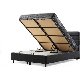 Resim Minar 90X190 Motya Baza Başlığı Seti - Antrasit 