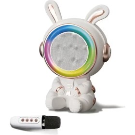 Resim Teknodur 20w 2400 Mah Karaoke Mikrofonlu Ayıcık Bluetooth Hoparlör Bts-252 