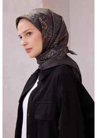 Resim BELLİ Saf İpek Twill Eşarp 4207d01 Antrasit - 07 