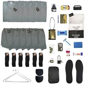 Resim 6'lı Ekonomik Havacı Asker Paketi - Havacı Asker Tişörtü Boxer Asker Çorabı Gri 