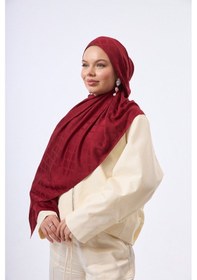 Resim Mirsoy Scarf Lina Modern Desen Şal Kırmızı 