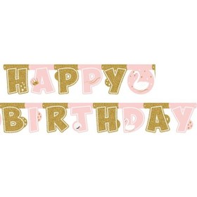 Resim Kuğu Happy Birthday Yazısı Banner Parti Süsü Doğum Günü Afişi Tüm Yaşlar 