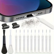 Resim 10 adet Çok Amaçlı Mini Temizlik Fırçaları, Poreler, Cep Telefonu Girişleri ve Duş Başlıkları için Uygun - Tıkanıklık Önleyici, Toz Temizleme ve Çukur Aracı 