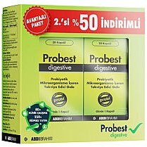 Resim Probest Digestive Probiyotik Mikroorganizma İçeren 2 x 20 Kapsül - 2.'si %50 İNDİRİMLİ 
