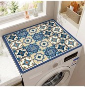 Resim Cloudstore Vintage Blue Plaid Hızlı Kuruyan Çamaşır Makinesi Ve Kurutucu Pedi Ev Dekoru 