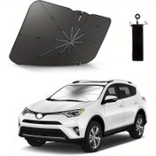 Resim 360° Çizik Dirençli Titanyum Alaşımı Güneşlik, Çantasız Tasarım ile SUV'lar için - Şık Gümüş Araç Ön Cam Koruyucu, Güneşlikler 