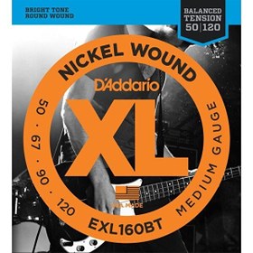 Resim D'Addario EXL160BT XL 50-120 Long Scale Nickel Bass Gitar Tel Seti 
