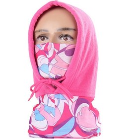 Resim Aotu Açık Rüzgar Geçirmez Sıcak Boyun Körüğü Yüz Kapak Polar Polar Polyester Bisiklet Unisex Baş Eşarp - Gül 
