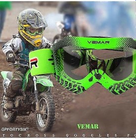 Resim 2020 Profesyonel Çocuk Motokros Gözlükleri Çocuk Motosiklet Gözlükleri Çocuk Mx Mtb Off-road Kir Bisikleti Çocuk Gözlükleri Mx Kask İçinbeyaz-mavi 