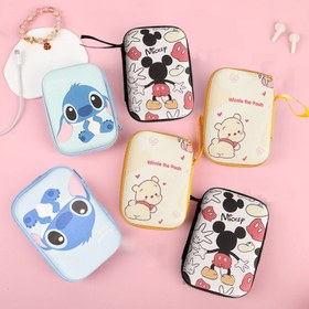 Resim Disney Mickey Stitch Winnie the Pooh Seyahat Aksesuarları Veri Kablosu Kulaklık Şarj Cihazı Saklama Çantası Karikatür Taşınabilir Fermuarlı Torba Büyük Madeni Para Cüzdanı Düzenleyici Kulaklık Kılıfı Alışveriş ve Seyahat Gezileri İçin Uygun En İyi Arkadaşlar İçin Mükemmel Hediye 