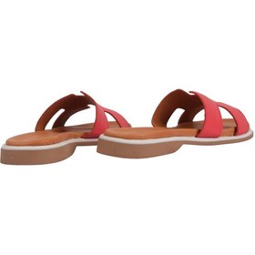 Resim Napa Shoes Kadın H Kesimli Düz Taban Hakiki Terlik Napa-1202 Kırmızı 
