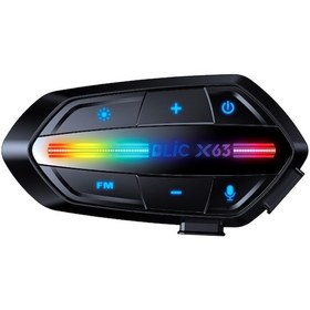 Resim Vothoon X63 Motosiklet Kask Kulaklık Intercom 