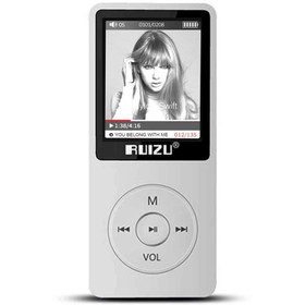 Resim Ruizu X02 Ultra İnce MP3 Çalar 4GB FM Radyo Beyaz 