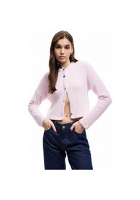 Resim Koton Uzun Kollu Bisiklet Yaka Pembe Kadın Hırka 6wal90006ık Pembe 