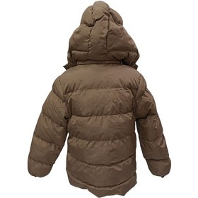 Resim İrem Kız Çocuk Kapüşonu Çıkabilen Fermuar Kapamalı Beli İp Bağlamalı İçi Peluş Astarlı Kahverengi Mont 