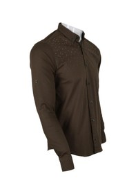 Resim Erkek Gömlek Slim Fit Rar00459 Haki 