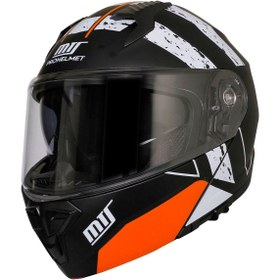Resim MTS 966 Çeneaçılır Motosiklet Kaskı Turuncu 