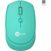 Resim Lecoo WS202 Kablosuz 1200DPI 4 Tuşlu Optik Mouse Turkuaz 
