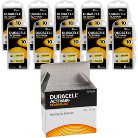 Resim Duracell 10 Numara İşitme Cihazı Pili 10 X 6 Lı Paket 60 Adet Pil Pr70 Kulaklık Pili 