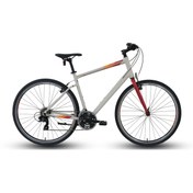 Resim Carraro Sportive 321 V Fren 21 Vites 28 Jant Şehir Bisikleti Gri Kırmızı 52 Kadro 