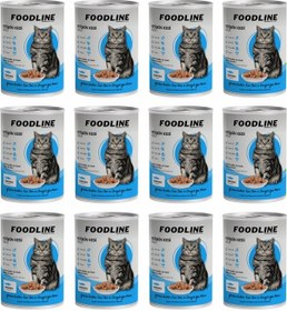 Resim Foodline Somonlu Yetişkin Kedi Konservesi 12 x 400 G 