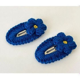 Resim Amigurumi Örgü Çocuk Çiçek Toka Saks Tek Ebat Çok Renkli 