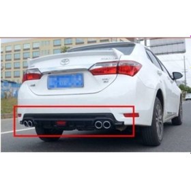 Resim Toyota Corolla Uyumlu 2012-2018 Ithal Piano Black Dıfüzör 4 Egzoz 