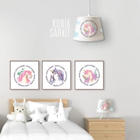 Resim Popcorn Kids Belıeve Unıcorn Konik Sarkıt Aydınlatma (Large) 