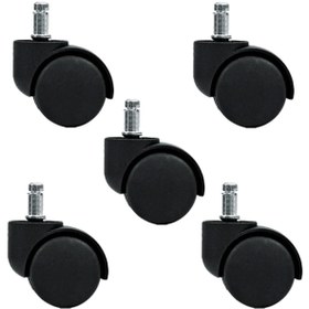 Resim PusulaLİfe Ofis Sandalye Tekerleği Ofis Koltuğu Tekeri Takım - 5 Adet 