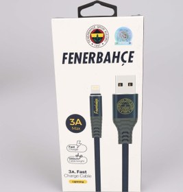 Resim Fenerbahçe Lisanslı Iphone Data Sarj Uyumlu Kablosu Kbl-1907 3a Lightning Usb 1m(5X8)*40 