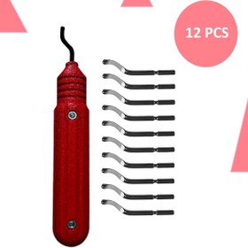 Resim BGA raspa çapak alma aleti metal ahşap plastik çapak kazıyıcı seti 12 pcs 