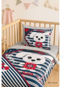 Resim Yenidoğan Erkek Bebek Nevresim Takımı %100 Pamuklu Sailor Çok Renkli 
