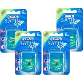 Resim Oral-B Satin Tape Naneli Diş İpi 25 M x 4 Adet 