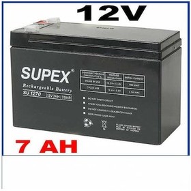 Resim Supex Batarya Kuru Akü12V 7Ah 