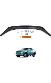 Resim Ford Ranger Ön Kaput Koruyucu Rüzgarlık Deflektör Akrilik ABS 4mm Parlak Siyah 2009-2011 