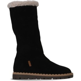 Resim Bueno Shoes Siyah Süet Kadın Düz Çizme 01wf3906 