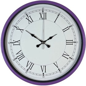 Resim 36 Cm Mor Dekoratif Duvar Saati Mürdüm 