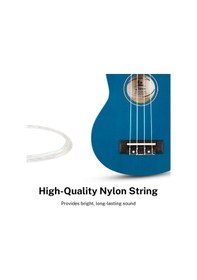 Resim Donner Dus-10b Soprano Ukulele Seti Mavi 